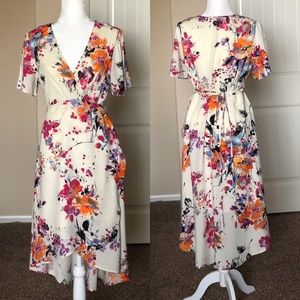 Floral wrap dress